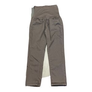 BELLA VIDA Maternity Capri Pants Size M Medium Grey Stretch Lightweight Comfy